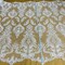 1 Yard Exquisite Corded Embroidered Bridal Lace Fabric for Elegant Dresses White
